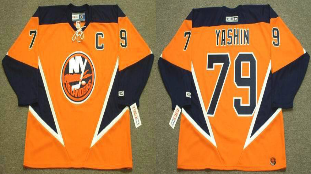 2019 Men New York Islanders 79 Yashin orange CCM NHL jersey